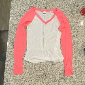 PINK long sleeve Baseball t-shirt